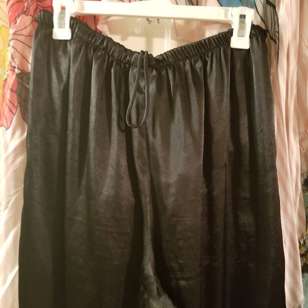 Satin draw-string pants